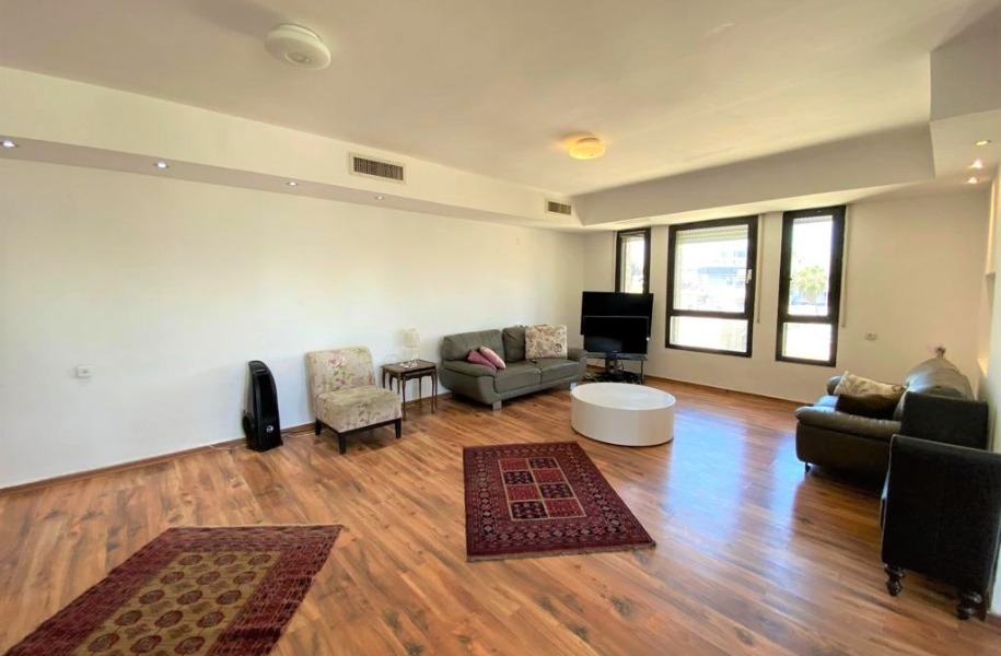 Living room with parquet floor